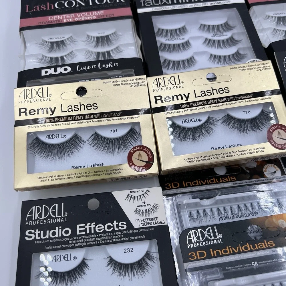 Ardell Professional False Eyelash Lot Lash Contour Remy Studio Effect Individual